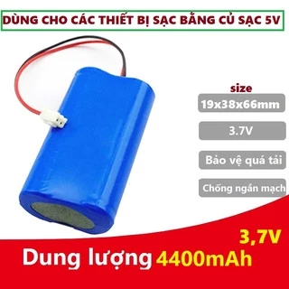 Pin sạc cho loa trợ giảng, loa bluetooth dung lượng 4400mAh, điện áp 3,7V