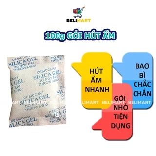 Gói hút ẩm tủ quần áo đóng túi 100g, túi hút ẩm thực phẩm, máy ảnh, sách báo, giày dép loại 2/5/10g Beli BL020