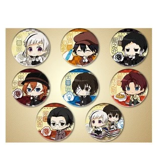 (SUY TƯ) Huy hiệu IN HÌNH Bungou stray dogs Văn hào lưu lạc anime chibi dễ thương xinh xắn