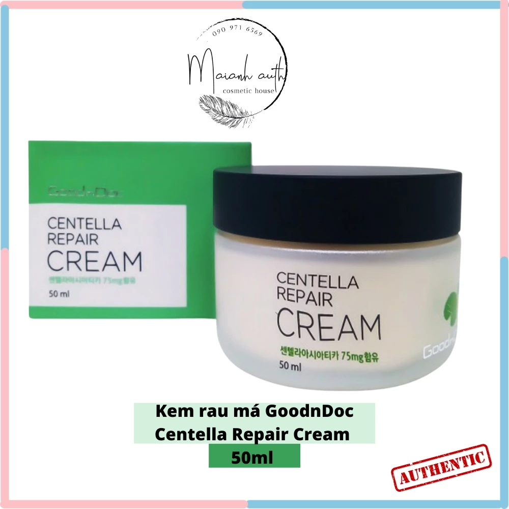 Kem Rau Má Goodndoc Centella Repair Cream Dưỡng Ẩm Phục Hồi Da 50ml