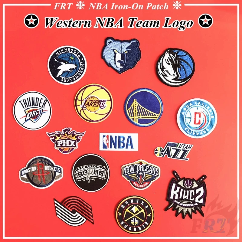 Sticker Ủi Thêu Hình Logo Đội Bóng Rổ Nba