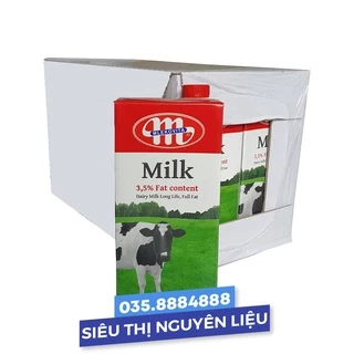 [Thùng 12 Hộp] Sữa MLEKOVITA 1L - Sữa Tươi Nguyên Kem - Sữa Ba Lan