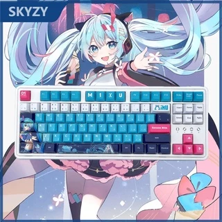 140 Phím Hatsune Miku Keycap Cherry Profile Miku Anime PBT Dye Sub Bàn phím cơ học Keycaps