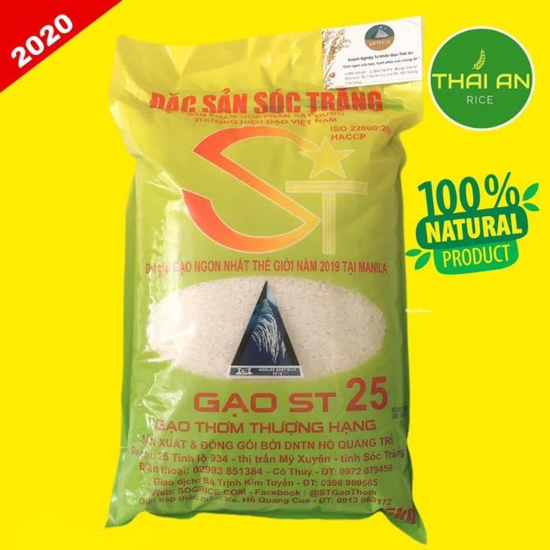 Gạo St25 Chính hiệu chú Cua quê Sóc Trăng .5Kg