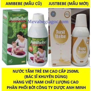 Nước tắm trẻ Em AMIBEBE / JUSTBEBE 250ML (Hàng Việt Nam Chất Lượng Cao) (Phân phối bởi Cty Được Anh Minh)