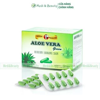 Viên uống Thải độc da,Thanh nhiệt, đẹp da, Nhuận tràng ALOE VERA Green hộp 60 viên