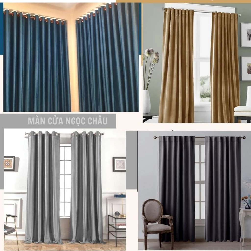 Rèm Cửa Sổ Chuyên Chống Nắng, Rèm ngăn lạnh, Chất Liệu Vải Gấm, Vải Trang Trí Decor Phòng - MÀN CỬA NGỌC CHÂU