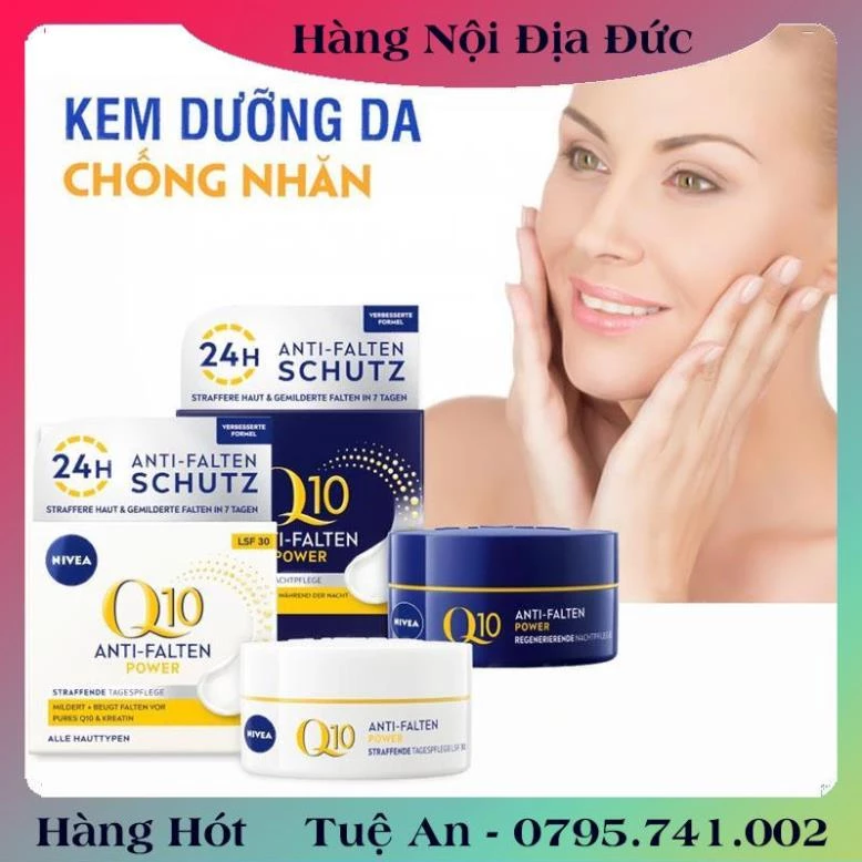 [auth] [Mẫu mới] Kem dưỡng da mặt Nivea Q10 của Đức giúp chống lão hóa,chống nhăn, sáng da - Nội địa Đức Đủ Bill [Hot] .