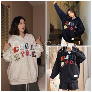 Áo Hoodie Zip Nỉ CABL Unisex 🦋 Áo Khoác Nỉ Nam Nữ Khóa Kéo Thêu Chữ 2 Màu 🦋