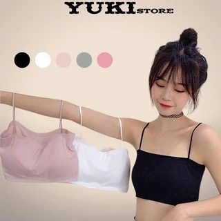 Áo Bra Su Trơn 2 Dây Đệm Mỏng Bao Mát Mịn YUKI STORE 8881