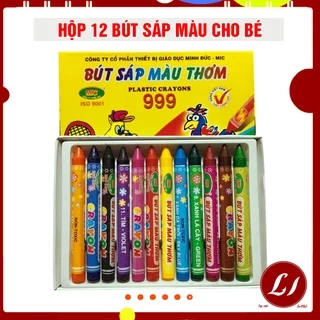 Bộ 12 Bút sáp màu an toàn cho bé tập tô sáng tạo