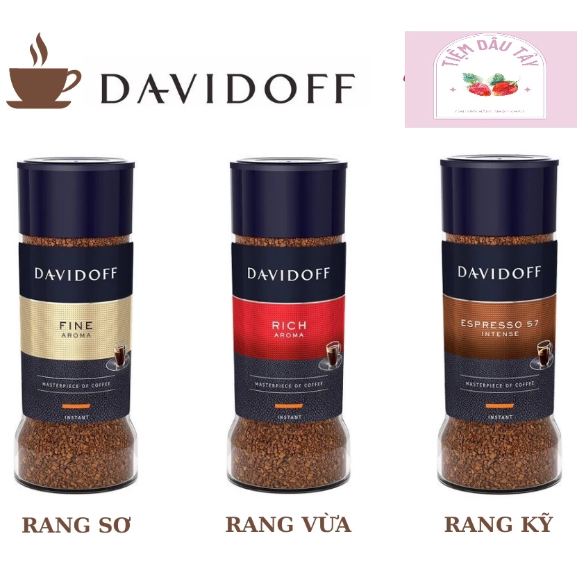 Cà phê hòa tan Davidoff 100g - Fine, Espresso 57, Rich - Cam kết chính hãng