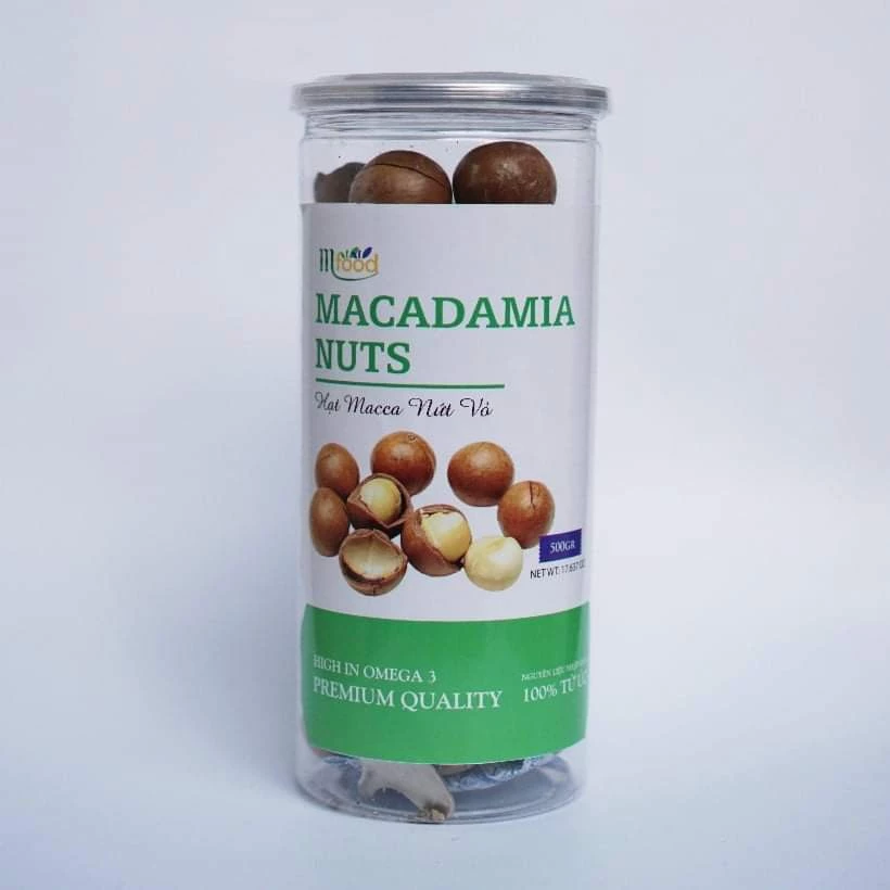 Hạt Macca Mắc Ca Macadamia Úc Nứt Vỏ 500g/ Hủ  (Mỏng Vỏ Loại 1 Tặng Kèm Đồ Khui Giòn Béo Thơm Ngon)
