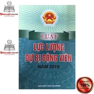 Sách - Luật lực lượng dự bị động viên năm 2019