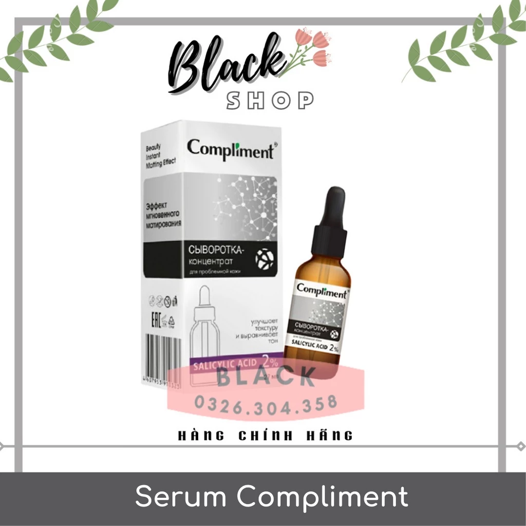 [ CHÍNH HÃNG] Serum Compliment 2% BHA và 20% Vitamin C_Da đẹp mịn màng_Bí kíp giúp da nàng luôn tươi tắn rạng ngời