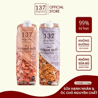 [COMBO 2 HỘP] Sữa hạt Hạnh Nhân Nguyên Chất Mix Sữa Óc Chó Nguyên Chất 137 Degrees Chính Hãng Thái Lan Healthy