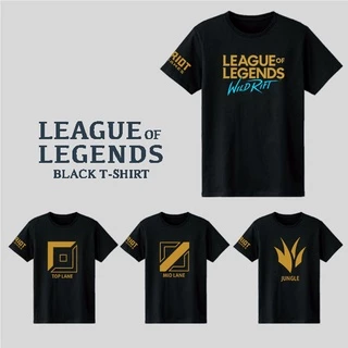 Áo Liên Minh Huyền Thoại (LOL) Wild Rift Logo (Black) ngắn tay