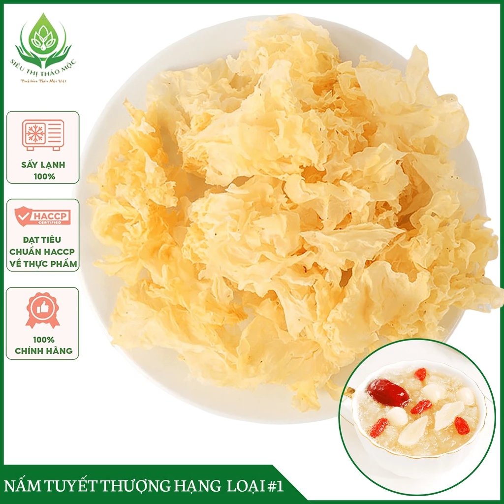 ✅[HÀNG LOẠI 1] Nấm Tuyết Khô Tự Nhiên Ngân Nhĩ Loại Cao Cấp Sạch Ngon Dùng Nấu Chè Bồi Bổ Cơ Thể