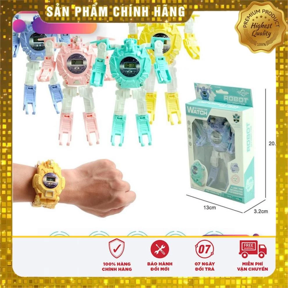 ⚡️SIÊU RẺ⚡️ Đồng Hồ 2in1 Biến Hình Robot _ Dành Cho Bé Trai và Bé Gái (Phù hợp bé từ 3-10 Tuổi)