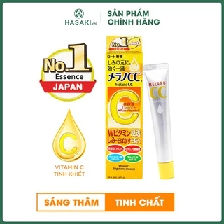 Combo Melano CC Dưỡng Sáng Da, Ngừa Thâm Nám Vitamin C Brightening Essence + Whitening Lotion 2 Món