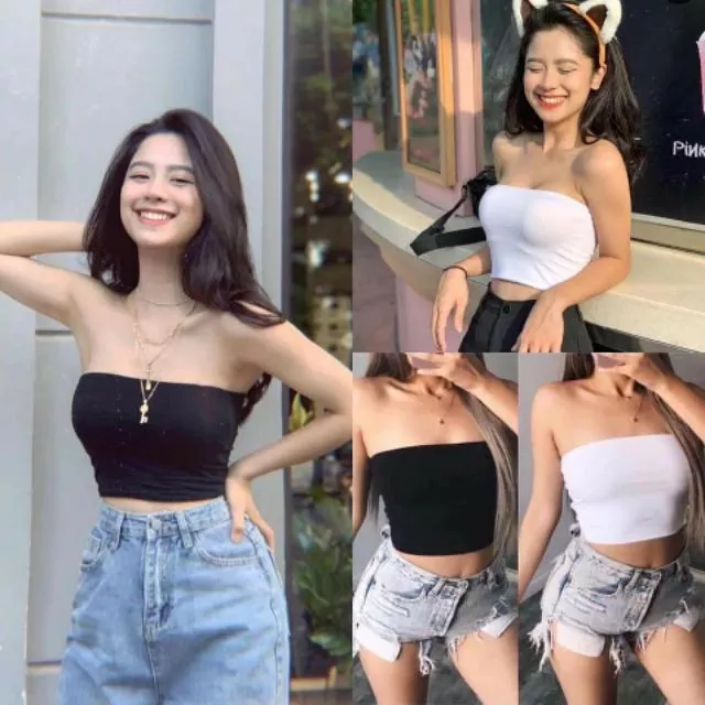 Áo quây ngực trơn croptop thời trang Hot 2020