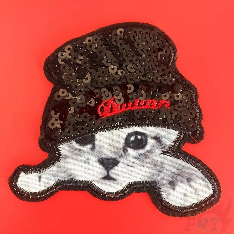 > Ready Stock < ☸ Sequins Patch ☸ 1Pc Cat Diy Sew On Patch （Cat - Series 01）