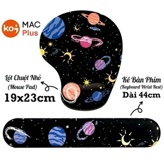 Combo Lót Chuột Kê Tay Bàn Phím Màu Pastel Cực Xinh Anime Galaxy Có Đệm Silicon ( Kê Bàn Phím Bàn Di Chuột Mousepad )