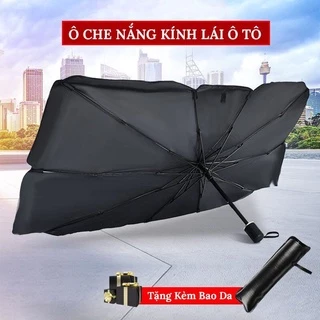 Ô Che Nắng Kính Lái Xe Hơi Ô Tô Cao Cấp, Tặng Bao Da - Mát xe, Bảo Vệ Nội Thất, Gọn Nhẹ, Dễ Sử Sụng