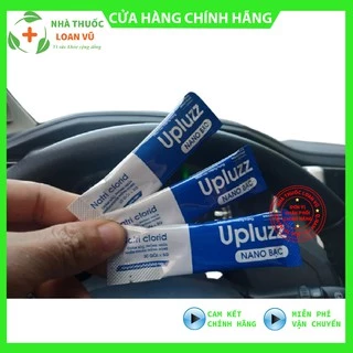 Gói muối súc miệng Upluzz chứa Nano Bạc, súc miệng, súc họng, rửa vết thương, vệ sinh mắt, mũi, tai