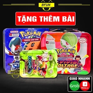 Bài Pokemon HỘP SẮT TCG Trading Card Game - Đồ Chơi Trẻ Em Thẻ Bài Pokemon Tcg Cao Cấp Có Lá Hiếm Giá Rẻ chính hãng BFUN