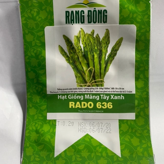 Hạt giống măng tây xanh gói 2gram