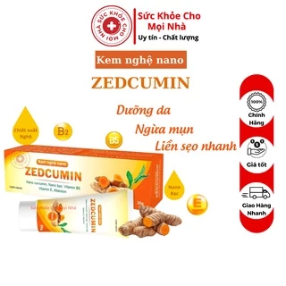 Zedcumin. Kem nghệ nano hỗ trợ ngừa mụn rôm sảy dưỡng da làm mờ thâm sẹo lọ 20g suckhoechomoinha