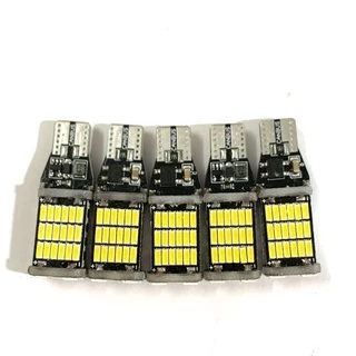 Đèn LED Chân T15/T10 Dùng Thay Thế Đèn Báo Rẽ, Xi Nhan, Đèn Lùi Cho Ô Tô, Xe Máy 45 Mắt Chip 4014