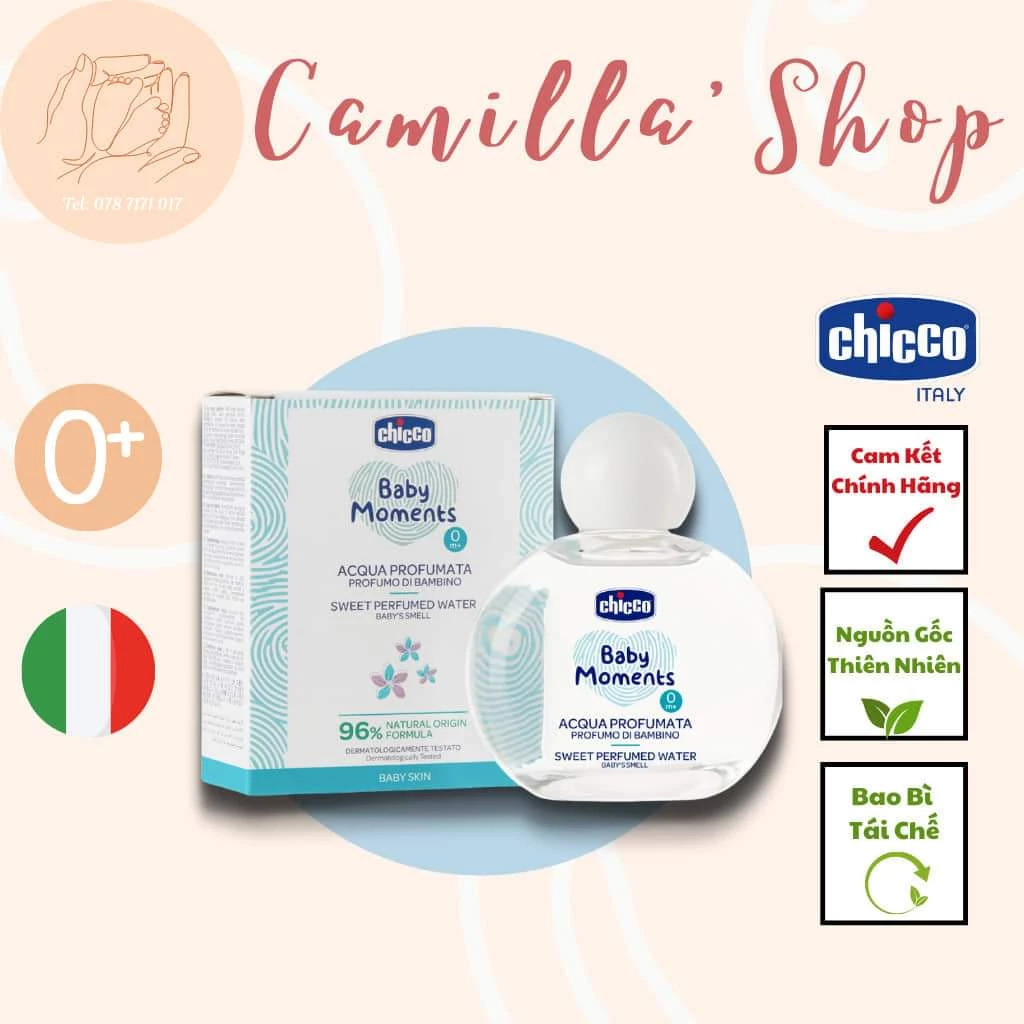 Nước hoa hương tự nhiên Chicco cho Bé từ sơ sinh 100ml