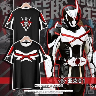 Áo Thun Acrylic Heisei Rider Hai Chiều Tay Ngắn Cổ Tròn In Họa Tiết Anime Kamen Rider Cho Nam Và Nữ