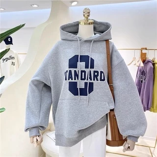 áo hoodie vải nỉ Lót Bông Dày Dặn In Stand Unisex Form Rộng