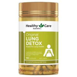 Viên Uống Healthy Care Lung Detox 180v Của Úc Hỗ Trợ Thanh Lọc, Thải Độc Phổi