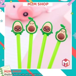 Bút gel nước mực đen hình quả bơ cute dễ thương