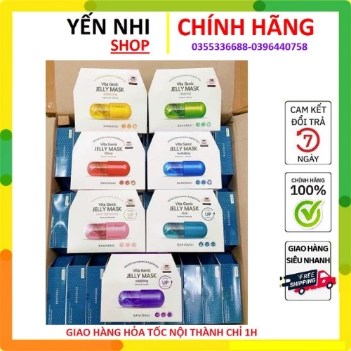 1 Hộp 10 miếng mặt nạ Banobagi Jelly Mask các màu