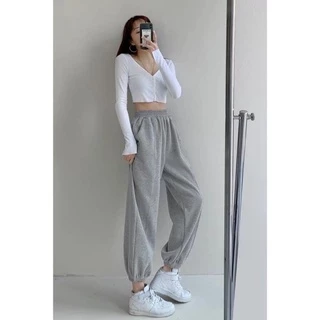 Quần ống BOOM Unisex - Jogger thun trơn cạp chun dáng rộng CaMa STORE M226