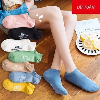 TẤT TUẦN NAM, NỮ_ SET 7 ĐÔI , ĐI CHO CẢ TUẦN KHÔNG TRÙNG MẦU