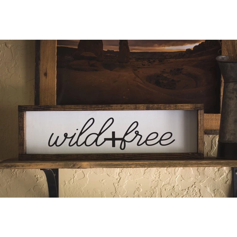 Tranh gỗ handmade - Wild + Free