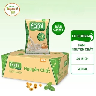 Sữa đậu nành fami Nguyên Chất Bịch 200ml (1Thùng/40Bịch)