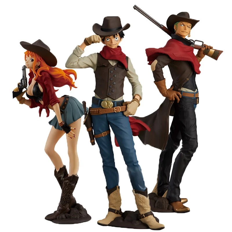 Mô Hình Nhân Vật Monkey.D.Luffy Cowboy Zoro Luffy Nami Trong One Piece 18-22Cm Bằng PVC