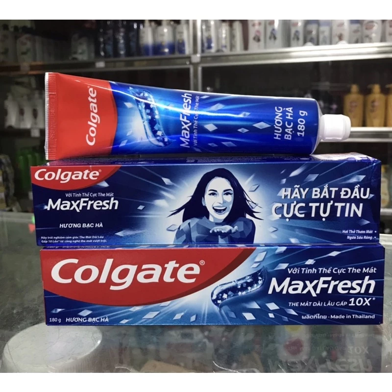 KEM ĐÁNH RĂNG COLGATE MAXFRESH  HƯƠNG BẠC HÀ 180g