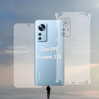 Tấm dán Xiaomi 12/12X/12S dán PPF mặt trước/dán mặt sau/dán màn hình/dán mặt lưng Full viền chuẩn