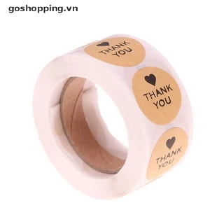 Set 500 miếng dán in chữ Thankyou trang trí đa dụng DIY