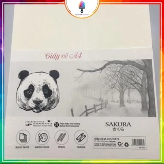 GIẤY VẼ SAKURA (A4/A3) chuyên vẽ chì, vẽ kí họa, vẽ màu Gouat dành cho người mới học vẽ