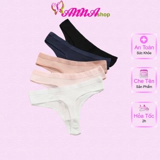 Quần lót nữ sexy lọt khe cotton vải thun gân cao cấp, trẻ trung, thoải mái, thoát mát (MS 03058)