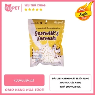 [ Túi nhỏ 50g] Xương sữa dê cho chó bổ sung Canxi | Snack xương sữa dê thơm ngon cho chó